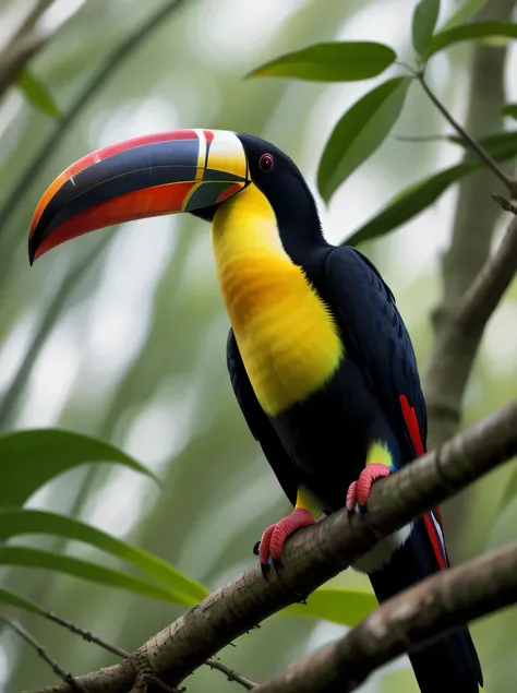 Toucan, forest, drawing 