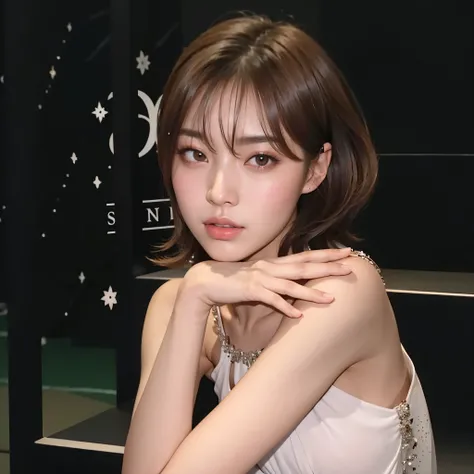 Asian woman Araffe in a white dress posing for a photo, sol yunjoo, Con pelo corto, heonhwa choe, aparcar desde-min, portrait of jossi de blackpink, lee ji-eun, jossi de blackpink, lee ji - eun, Ayami Kojima Amano, el corte de hime, Jinyoung Shin