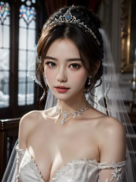 high quality、High resolution、masterpiece、sharp focus、realistic、photo-realistic、RAW photo、cinematic lighting、Photorealistic portrait of stunningly beautiful woman、slight smile、brown eyes、Natural textures、rich colors、ultra realistic texture、dramatic lighting...