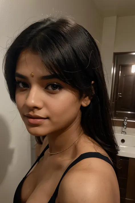 a very pretty and sexy attractive Indian 25 years old with black eyes. very realistic