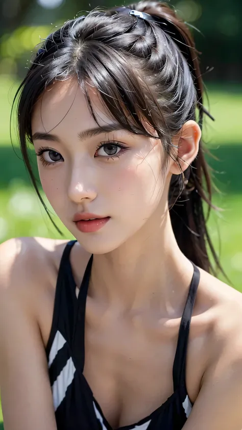 One woman,fully body photo,masutepiece, The highest image quality, High quality, the background is clear，Beautiful woman, Japanese, Detailed, Detailed eyes, Detailed skin, Beautiful skin, 超hight resolution, (reality: 1.4),Very beautiful woman, Slightly you...