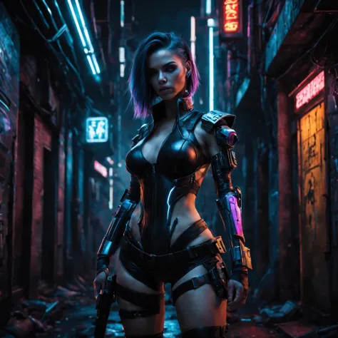 
a woman in a futuristic outfit standing in a dark alley, cyberpunk themed art, seductive cyberpunk dark fantasy, cyberpunk art, cyberpunk art style, cyberpunk dark fantasy art, cyberpunk 2 0 y. o model girl, cyberpunk beautiful girl, cyberpunk girl, cyber...