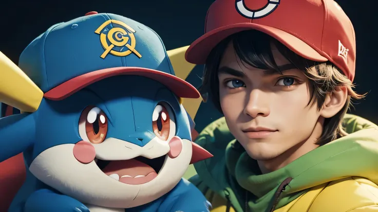 guy with pokemon monster, The guy in the cap, Without defects, cute pokemon