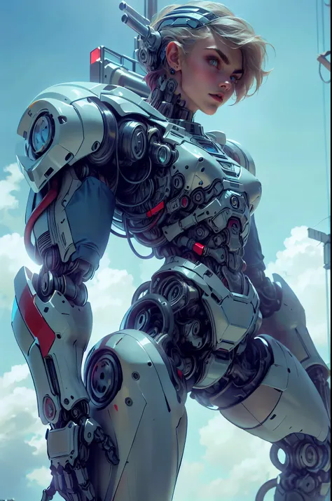 (1 girl), (beautiful borg queen:1.25), (cara delevingne:1.25), (robotic mechanical physique:1.25), (1 super muscular cyborg demoness:1.25), (covered in cables and mechanical muscles:1.25), (android muscular anatomy:1.25), (perfect fingers:1.25),(8k, RAW ph...