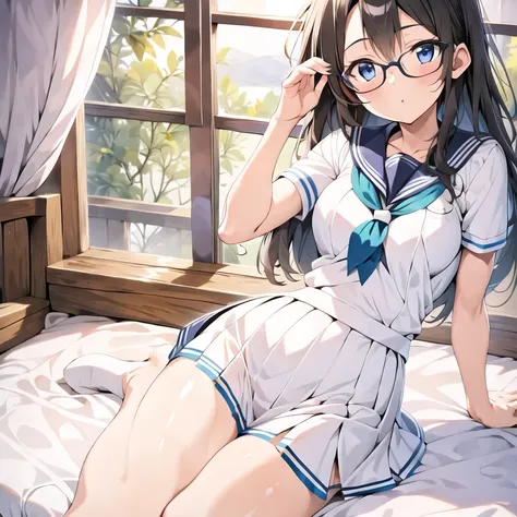 Sailor girl with glasses