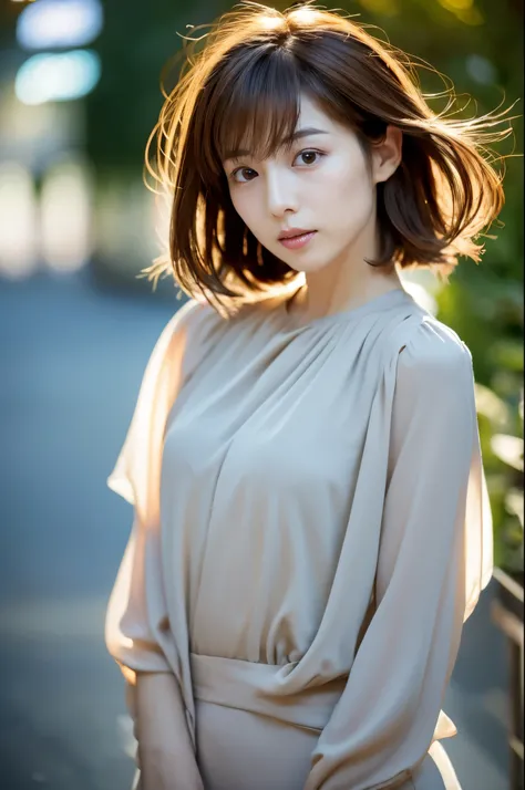 Top quality, realistic, perfect human body structure, very detailed, very delicate and beautiful, RAW photography, professional lighting, luminescence, depth of field, single focal, full body, Skinny Japanese lady, 30 year old lady, brown hair, small head,...