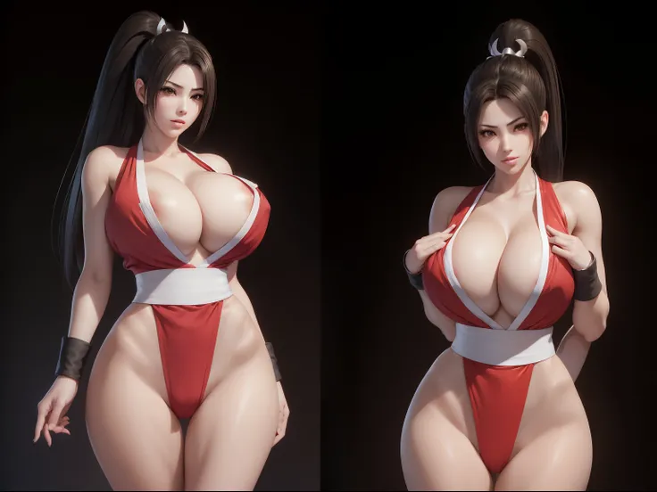 (((mai shiranui))) ((de kof)) phat ass perfect ass(((enormes tetas)))((8k))),((cuerpo completo))(((Amazing tits)))caliente, hermosa,((Hornie)), 8k, hiperrealista todo como un motor irreal trazado de rayos render ((estilo humano hiperealista)),(((Empty dark...