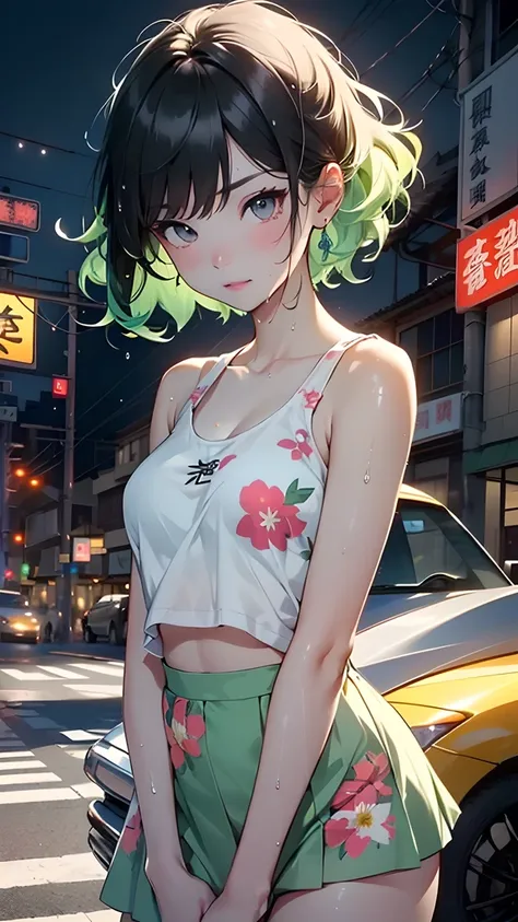 Girl YouTuber,(((1 girl))),((extremely 可爱of and beautiful green curly-haired girl)),

(Short chest:1.4),(((Green curls:1.35,非常卷of头发,Colored inner hair,ear breathing,Short hair details))),(((绿眼睛of:1.3))),复杂of眼睛,美丽细致of眼睛,对称of眼睛)),(((发光of皮肤:1.5,brightened ski...