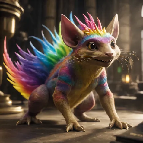 Magical creature Rainbow Abra Kadabra, snappy, Many-legged, Fantastic Beasts and Where to Find Them, very detailed, Ultra-delicate, 8K