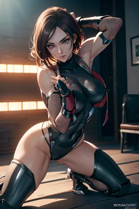 A sexy and beautiful woman, dynamic pose, 3d, (8k), detailed texture,(hyperdetailed), (photo realistic), cinematic light, cinematic action, highly detailed, realistic, Isometric, full body, in frame, driven expression, dark theme, (extremely detailed eyes)...