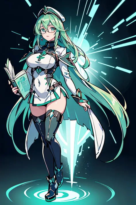 Anime, Girl, (((1girl))), (((Waifu, Xenoblade Chronicles 2, Pneuma Waifu))), (((Seafoam Green Hair, Long Hair))), ((Seafoam Green Eyes eyes:1.3, Upturned Eyes: 1, Perfect Eyes, Beautiful Detailed Eyes, Gradient eyes: 1, Finely Detailed Beautiful Eyes: 1, S...