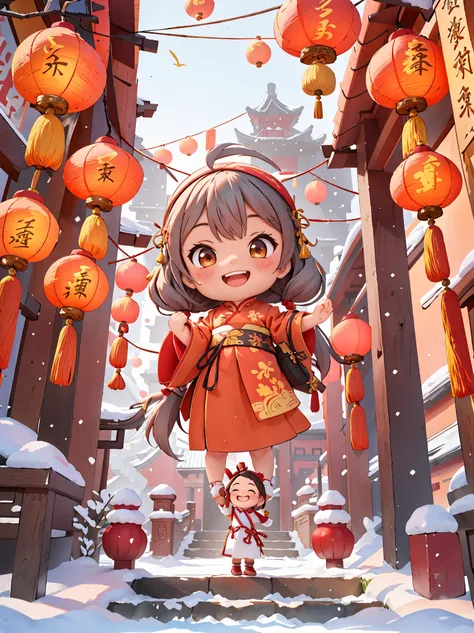 （masterpiece，quality，best quality，official art，beauty and aesthetics：1.2），cny,welcome the winter solstice，cute hanfu girl，alone，...