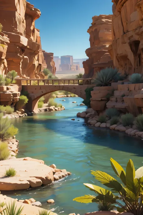 river oasis in the desert