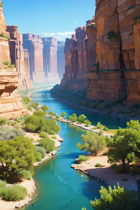 river oasis in the desert