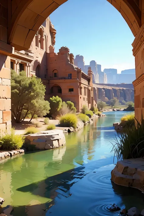 river oasis in the desert