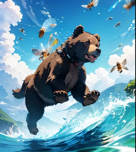 bear chased by bees、Right Angle、Uplifting