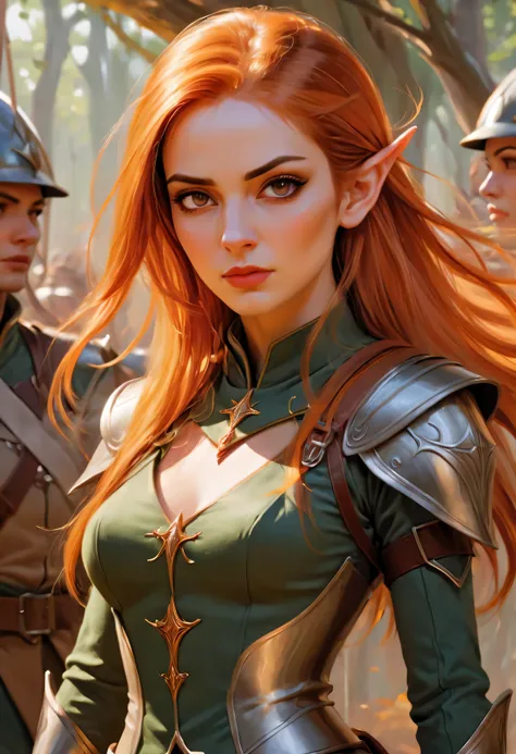 ((majestic_uniform):1.2), ((expressive_face:1.2), ((pretty elven soldier):1.1), ((hourglass_figure):1.1). ((stand ready):1.3), |...