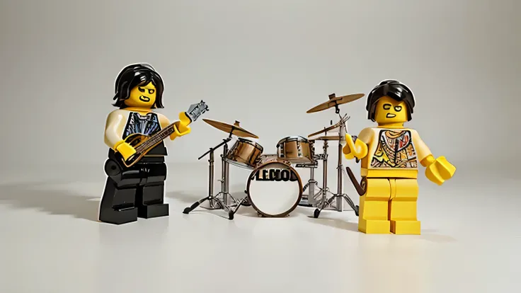 Lego-Funk-Band, 6 Personen, White empty background