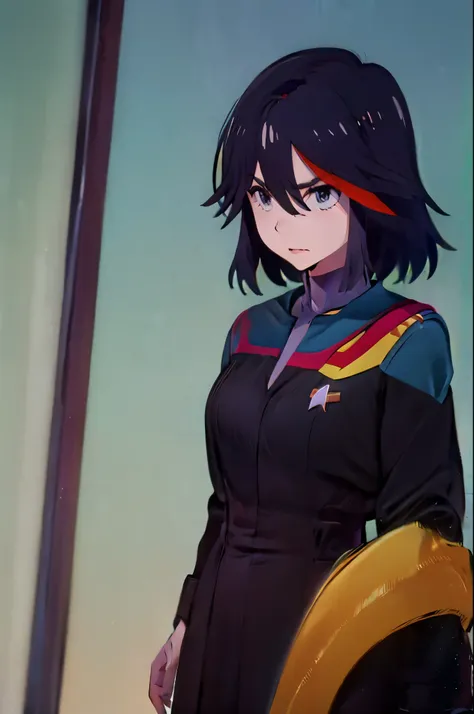 1 solo ryuuko matoi  voyunf teal and black uniform