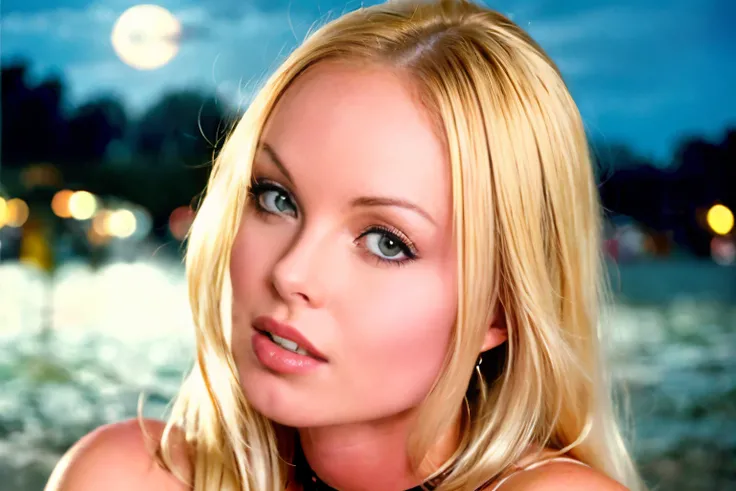 hyper-realistic. Selfie Photo. that employs the shallow depth of field technique to highlight a nordic girl at ((night in Paris)) setting, (((under the moonlight))). Sylvia Saint face, The girl should be the focal point, with crisp clarity, while the back...