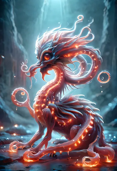 Flower of the other shore is charming，Mysterious Manzhu Shahua，The bloody ghost flower blooming at the gate of hell，Blood-red tentacles guide the souls of the past dead，Evil charm，flirtatious，Strange，gothic style，hell realm，magical beings，devilish landscap...