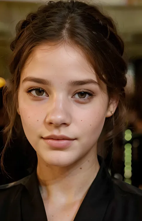 um close de uma mulher com camisa preta e gravata, lindo rosto delicado, lindo rosto delicado, Barbara Palvin, beautiful fine facial features, rosto detalhado e perfeito, portrait of Barbara Palvin, Rosto perfeito detalhado, detailed flawless face, finely ...