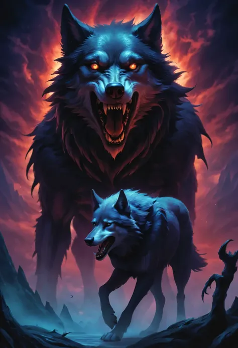 Demon World，Nightmare Wolf，magical beings，phantom attack