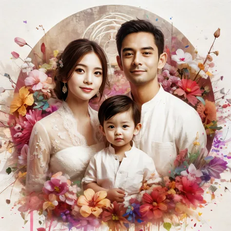 (best quality,8k,raw,masterpiece:1.2),family portraiture,loving parents and children, atmosphere,sincere smiles,memorable moments,emotional connection,holding hands,tender hugs,vibrant colors,soft lighting,heartwarming composition,beautifully composed back...