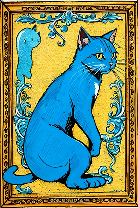 Blue cat, Artstick