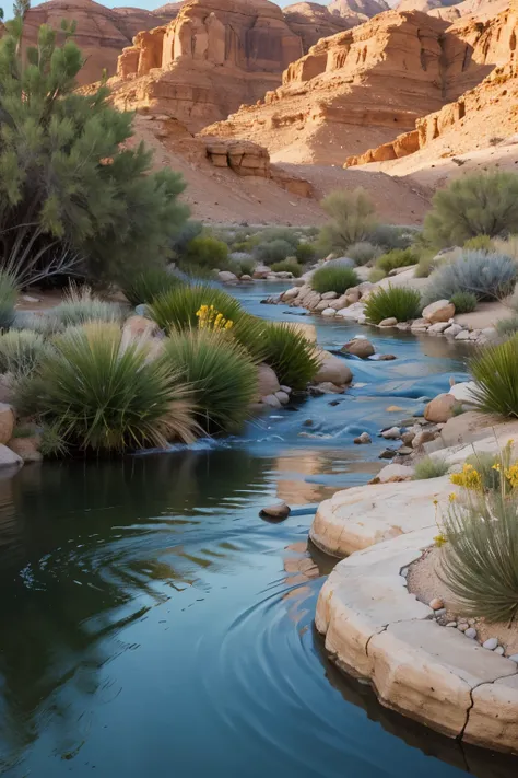 river oasis in the desert