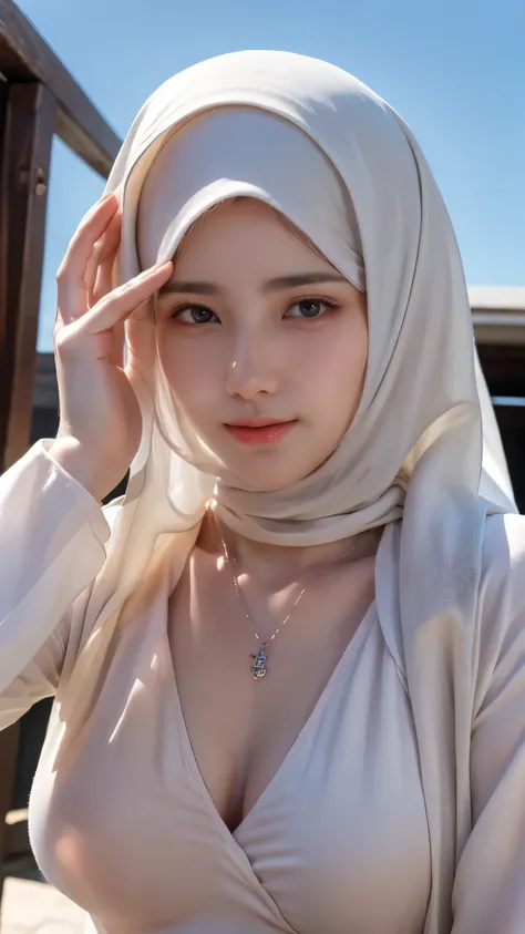 ((Best quality, 8k, Masterpiece :1.37)), (wear hijab girls), beautiful face, girl wear hijab muslim, face bukkake, 18 years old girls, ultra detailed face, ultra detailed body, detailed hand, lips smile, Beautiful detailed eyes, eyes korean, detailed nose,...