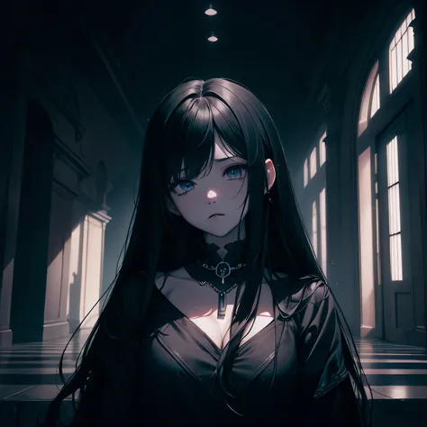 dark atmosphere, Emotional, melancholic key visual, rich colors, Very difficult