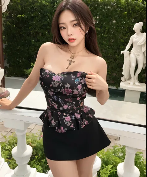 arafed asian jennie blackpink in a black espartilho posing for a picture, elegant espartilho, espartilho, very tight espartilho, wearing espartilho, olhar sexy encantado, colete da borboleta da flor, jennie blackpink, Senhora deslumbrante, jennie blackpink...