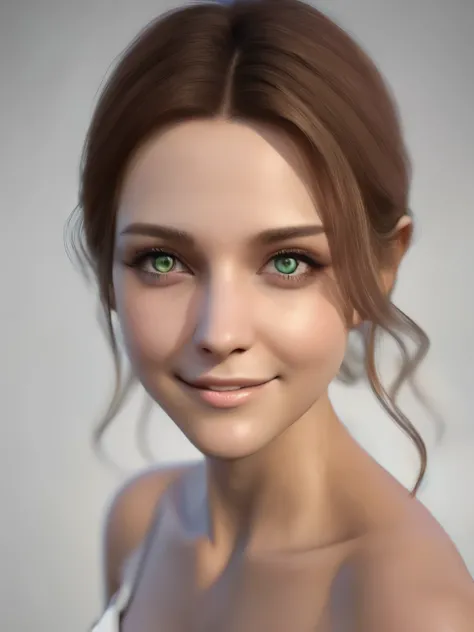 (Realistic:1.2), Photorealistic, high quality, 8K Ultra HD, highly detailed, masterpiece, super realistic, full body, Beautiful woman, large and bright eyes, well-balanced face, faint smile, soft shading expresses beautiful skin texture, light reflection o...