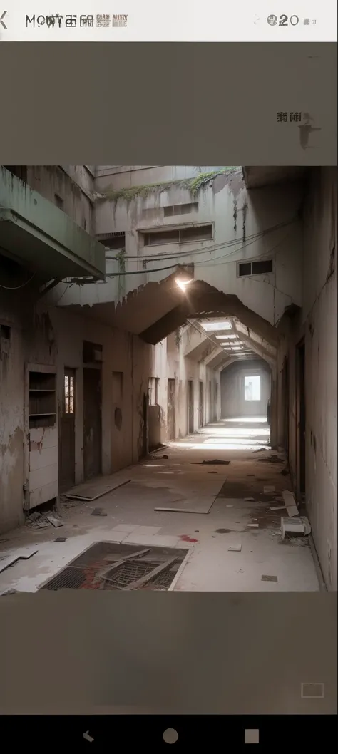 Abandoned prison，Central Four（There is a close-up）Dark horror style of horror ghost，Spooky and scary scenes，Horror details，Depiction of bloody horror images。