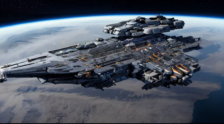 A spaceship on fire masterpiece, best quality:1.2),