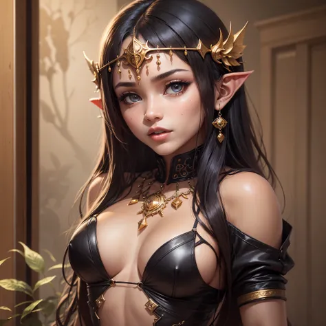 Beautiful Black Elf Woman  