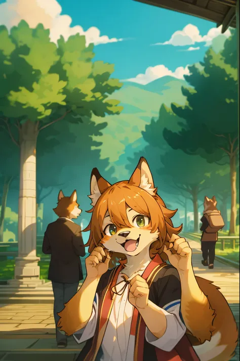 cover_page, super high resolution, detailed background, World Heritage Site, 6+boys, 6+girls, Happy, joyful, absurdres(Photos of solo travelers)(kemono, furry anthro),