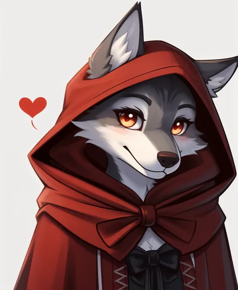 1girl, wolf_girl, little_red_riding_hood, boopable_snoot,