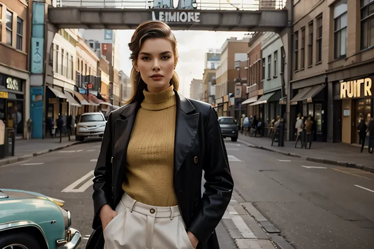 Combine vintage fashion with contemporary settings. Style a model in retro clothing against the backdrop of a modern city, creating a visually striking fusion of past and present.