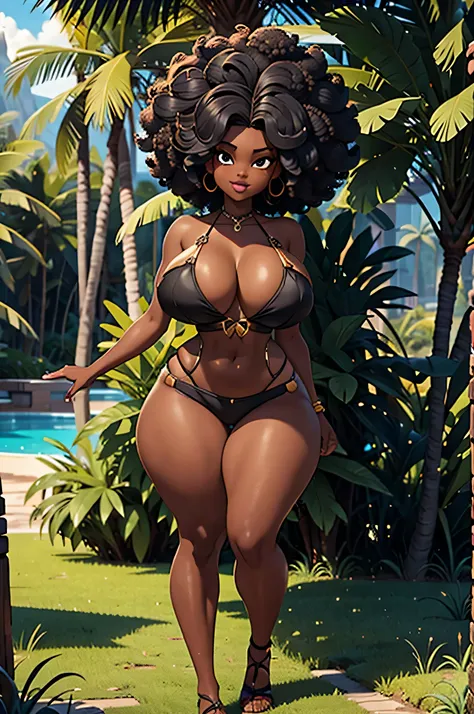 HD, dark skinned, young woman, age 25, humanoid, honey, black afro hair, (((afro hair))), Jackie Parris, ((((Jackie Parris)))), full body cgsociety, 3 d character art, full character body, detailed full body concept, stylized character, erotica, ((young wo...