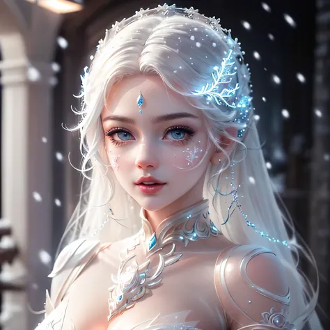 (Ultra-Detailed:1.2), (8K, Best Quality), (Face Close-Up), (Masterpiece:1.2), (Illustration:1.2), (Shiny Skin), (Cinematic Lighting), (1Girl), (Glowing Eyes), (Gorgeous Hairstyle), Pinterest Trends, DeviantArt Trends, (Delicate Detailed), (Intricate Detail...