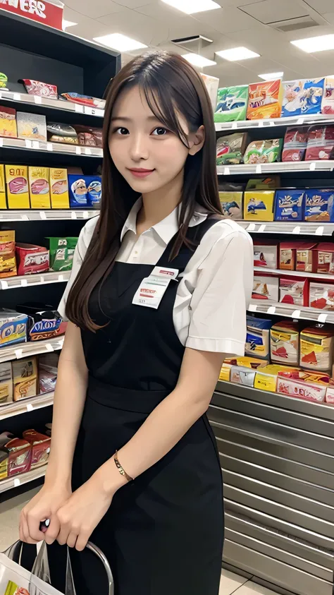 girl working at a convenience store