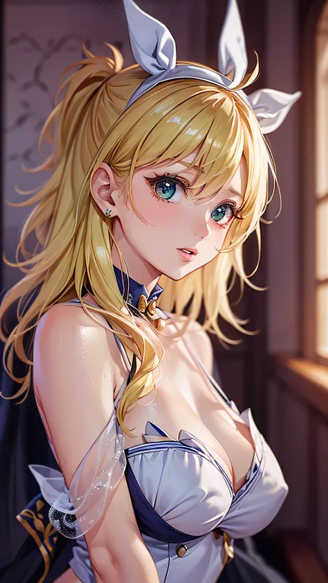 ((Finest quality)),(超A high resolution),(ultra-detailliert),(Meticulous portrayal),((Best CG)),(Finest works of art),Ultra-Precision Art,The art of astounding depiction, (dame:1.5),(Beautiful shiny blonde hair:1.5),(Facinator:1.5)