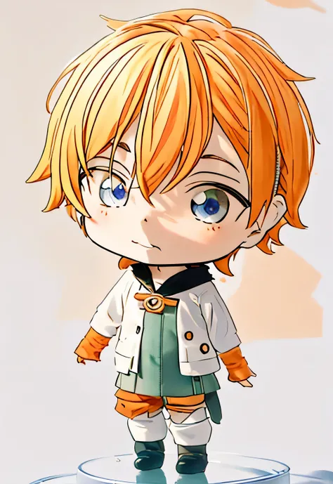 a close up of a cartoon character of a boy with blonde hair, orange - haired anime boy, smol, rin, tsukasa dokite, sakimimichan, rei hiroe, wataru kajika, hana yata, makoto, chibi, visual novel sprite, umamusume, kyoani, ( ( ( yoshinari yoh ) ) )