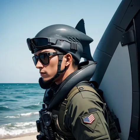 Shark with sniper profile picture military 