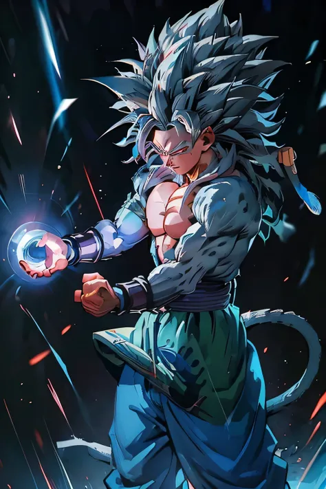 dragon ball super, the secret of selfishness,wukong,silver hair,fight,punch,