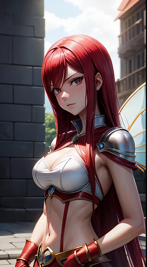 Masterpiace, identical version Erza Scarlet, Anime Fairy Tail, closeup, cinematic lighting, 