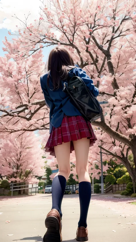 Photo taken by a professional photographer，arafed woman in a school uniform walking down a street, Photo of high school girl posing, wearing japanese school uniform, japanese school uniform, japanese girl uniform, a surreal high school girl, seifuku, weari...