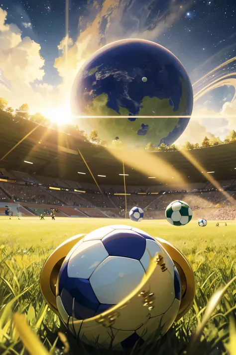 Masterpiece, top quality, 4K resolution,
spectacular, otherworldly scene, robot soccer player, in space soccer field,selves, SATURN planet, Suns golden light, green vibrant field, realistic, playful interaction, ALIENS, far shot, birds eye view --s2

Imagi...